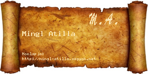 Mingl Atilla névjegykártya